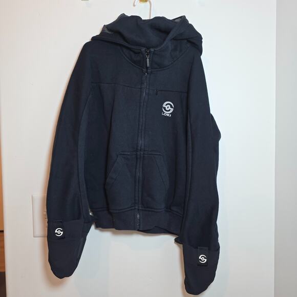 Loki Asventure Hoodie Zip-Up Pocketed Sleeve Size 7 Face Shield & Mitten Unisex - Picture 1 of 11